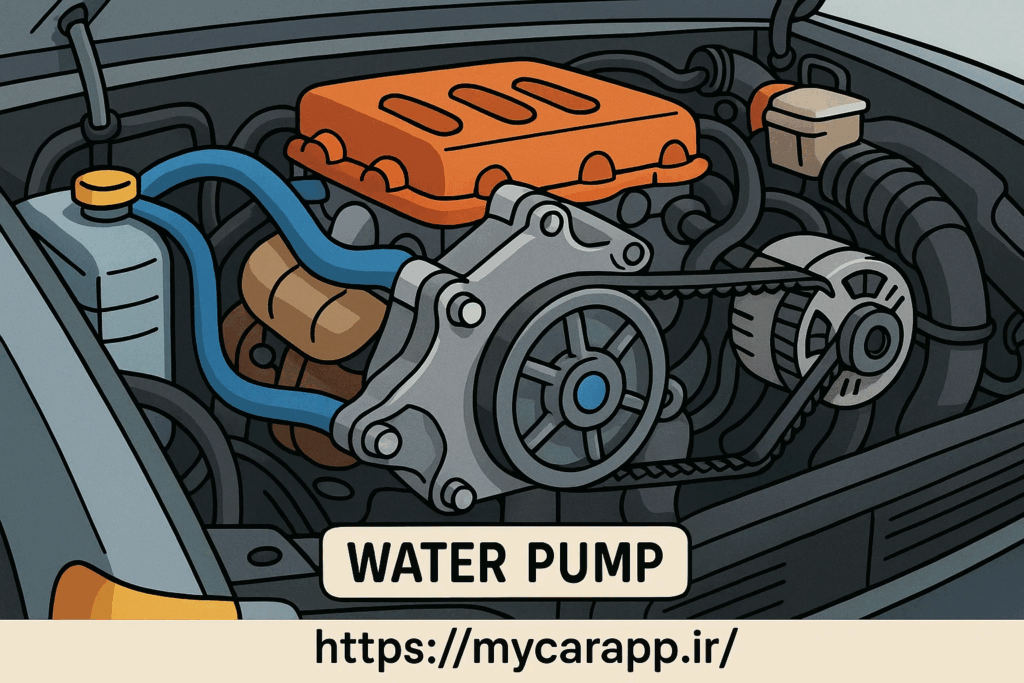 آشنایی کامل با واتر پمپ ماشین